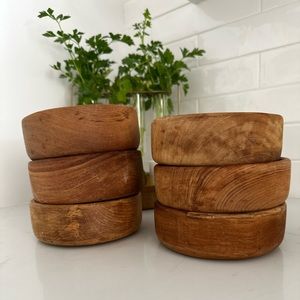 !!SOLD!!Beautiful handcrafted set of 6 Wooden Bowls!